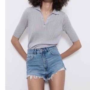 Zara premium wash trafaluc denim collection shorts